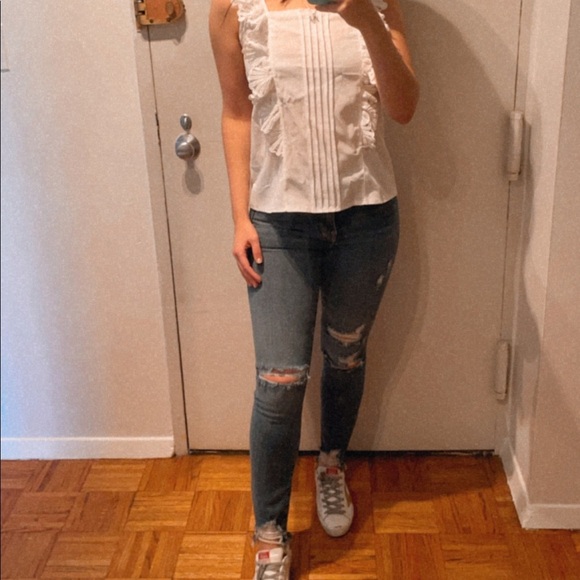 $175 Good American Good Waist Released Chew Jeans Size - High Rise Distressed - Picture 10 of 11